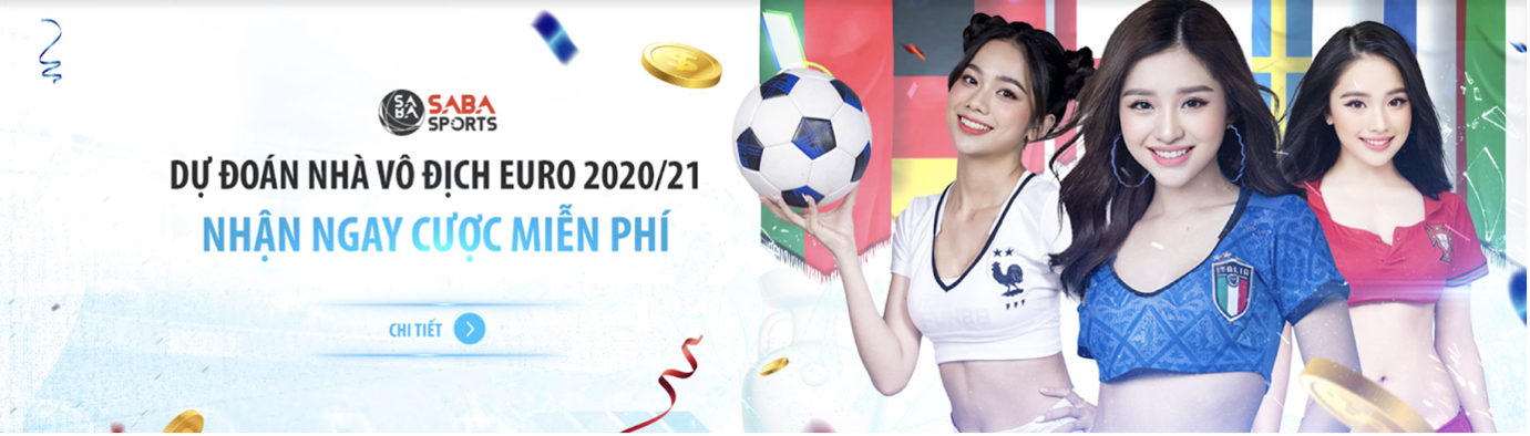 Fun88 Euro 2020 banner with 3 girls in sport fitting